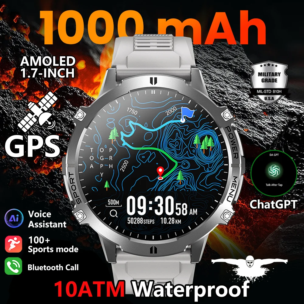 Smartwatch Watches For Men With Gps - 2026 Military TANK X3 Smart Watch