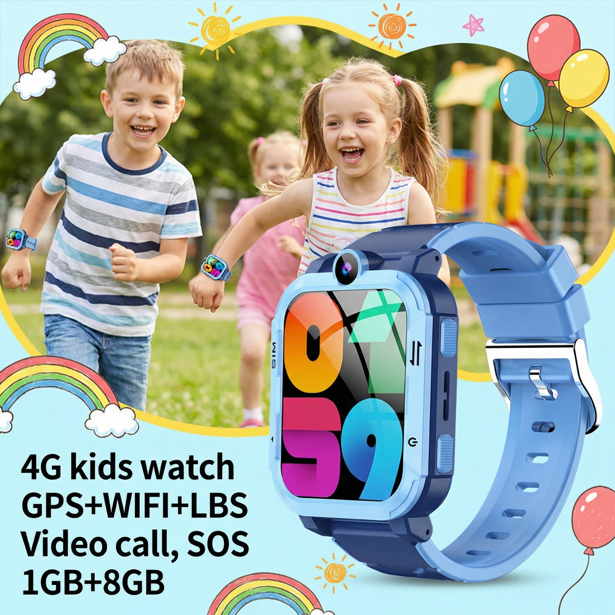 Smartwatch Watches Birthday Gift For Boys With Gps - Children Smart Watch 4G GPS WiFi