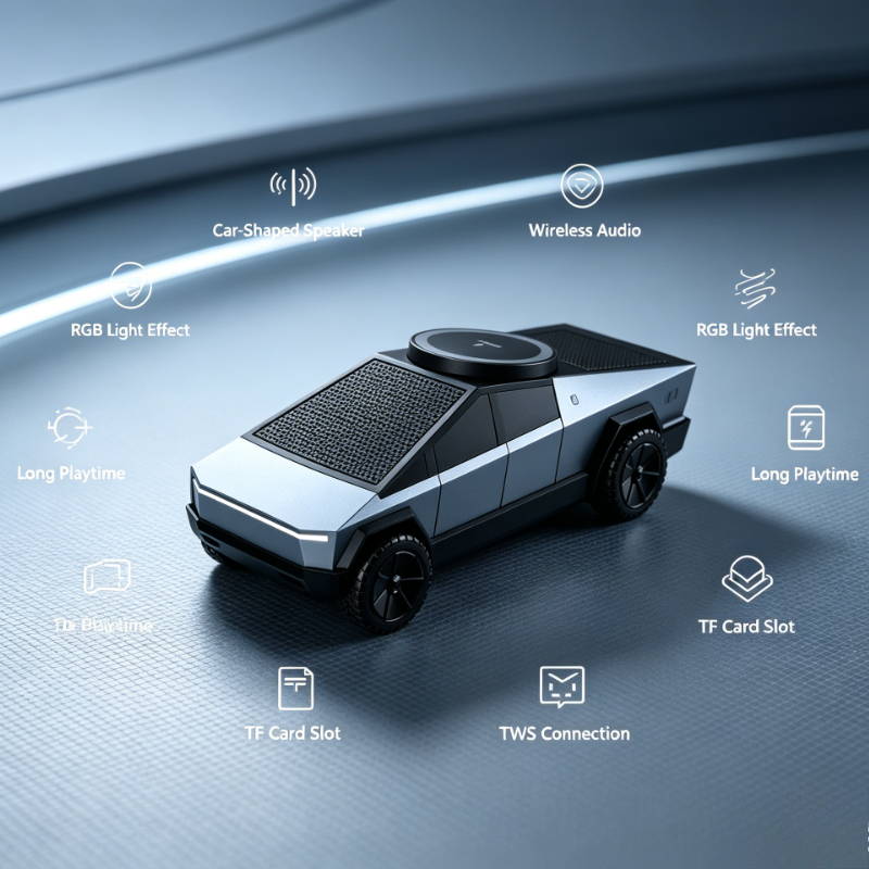 Smartwatch Watches With Bluetooth - Cybertruck Shaped Wireless Charger Bluetooth Speaker