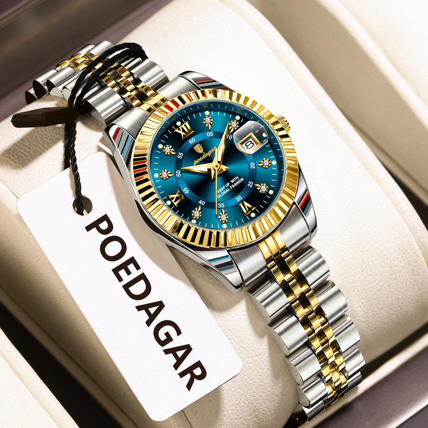 Waterproof Diving Watch - POEDAGAR Top Luxury Watch For Women
