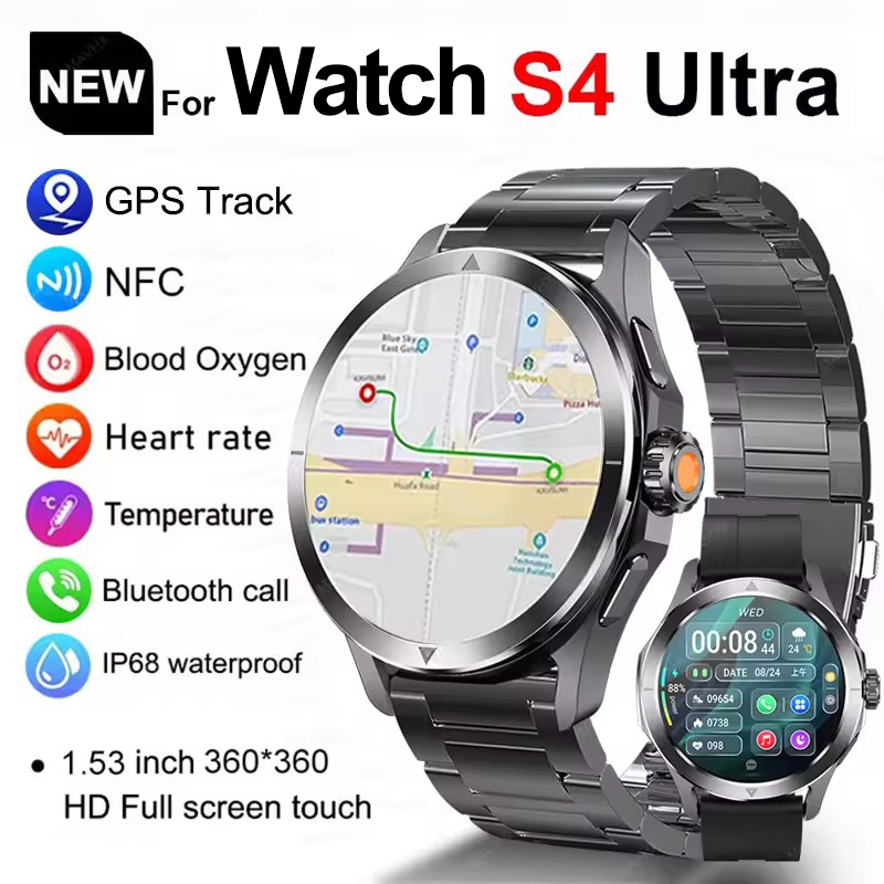 Smartwatch Watches For Men With Gps - Original S4 Ultra GPS Smart Watch