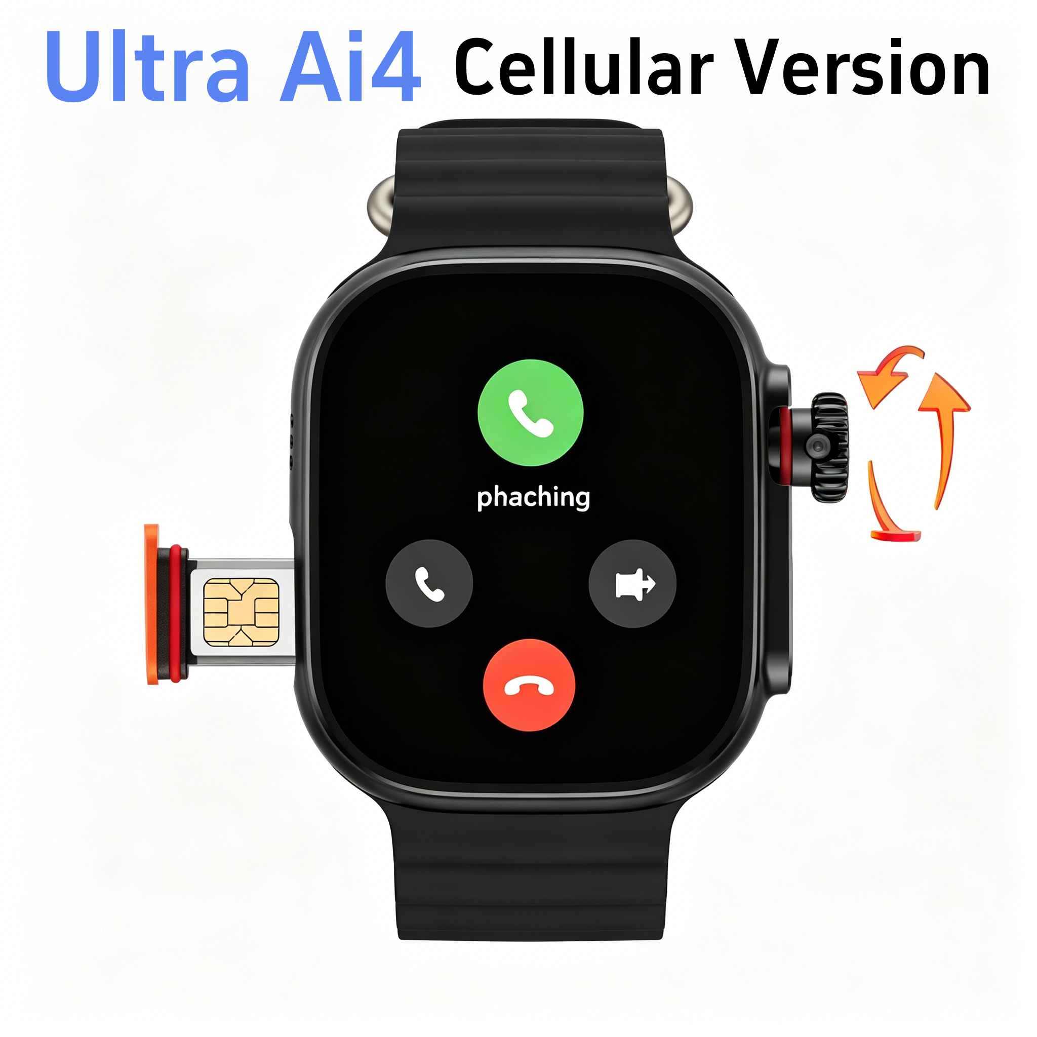 Smartwatch Watches For Women With Gps - Microwear Ultra Ai4 Smartwatch 180° Rotating