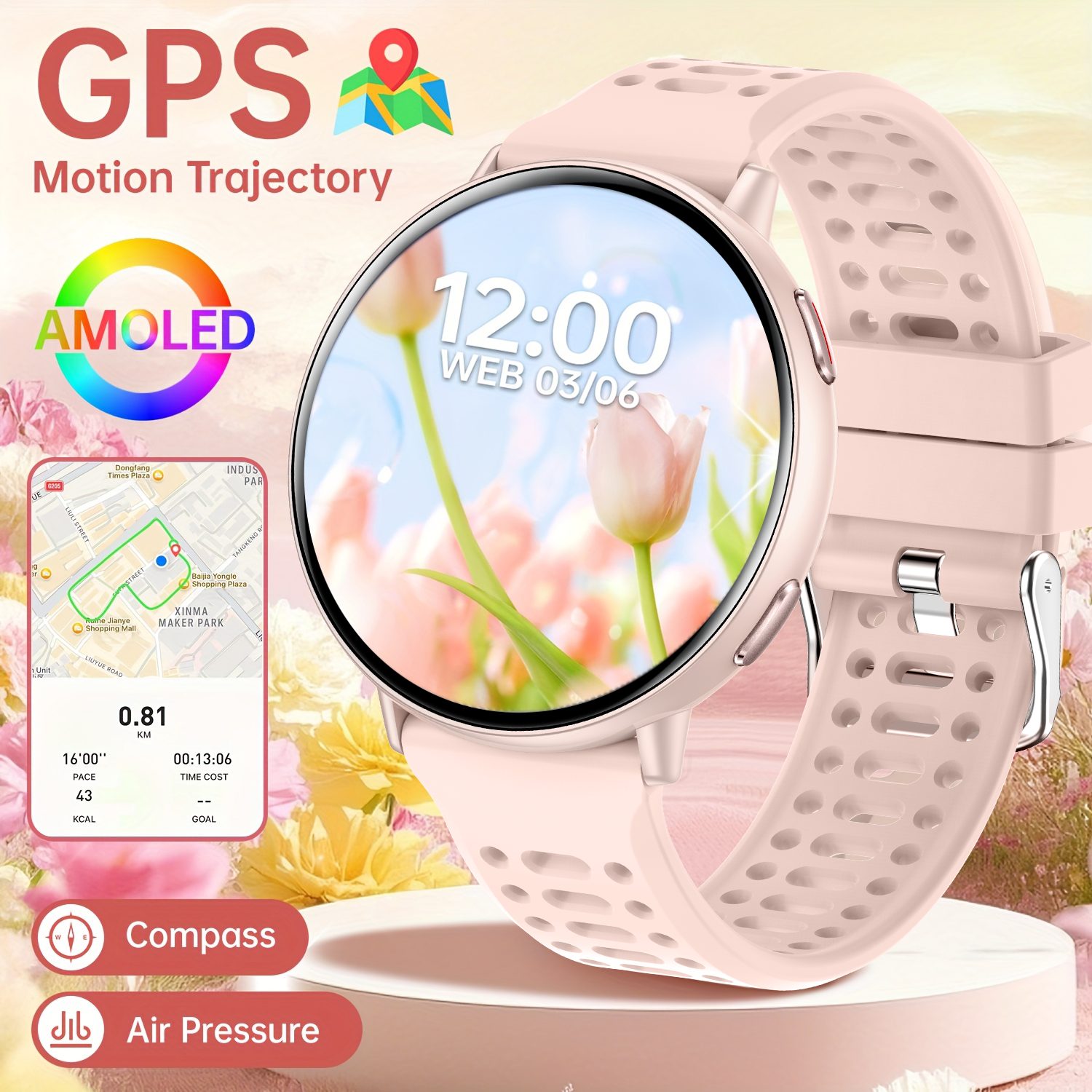 Smartwatch Watches For Women With Gps - New Hot GPS Smartwatch 1.43 AMOLED