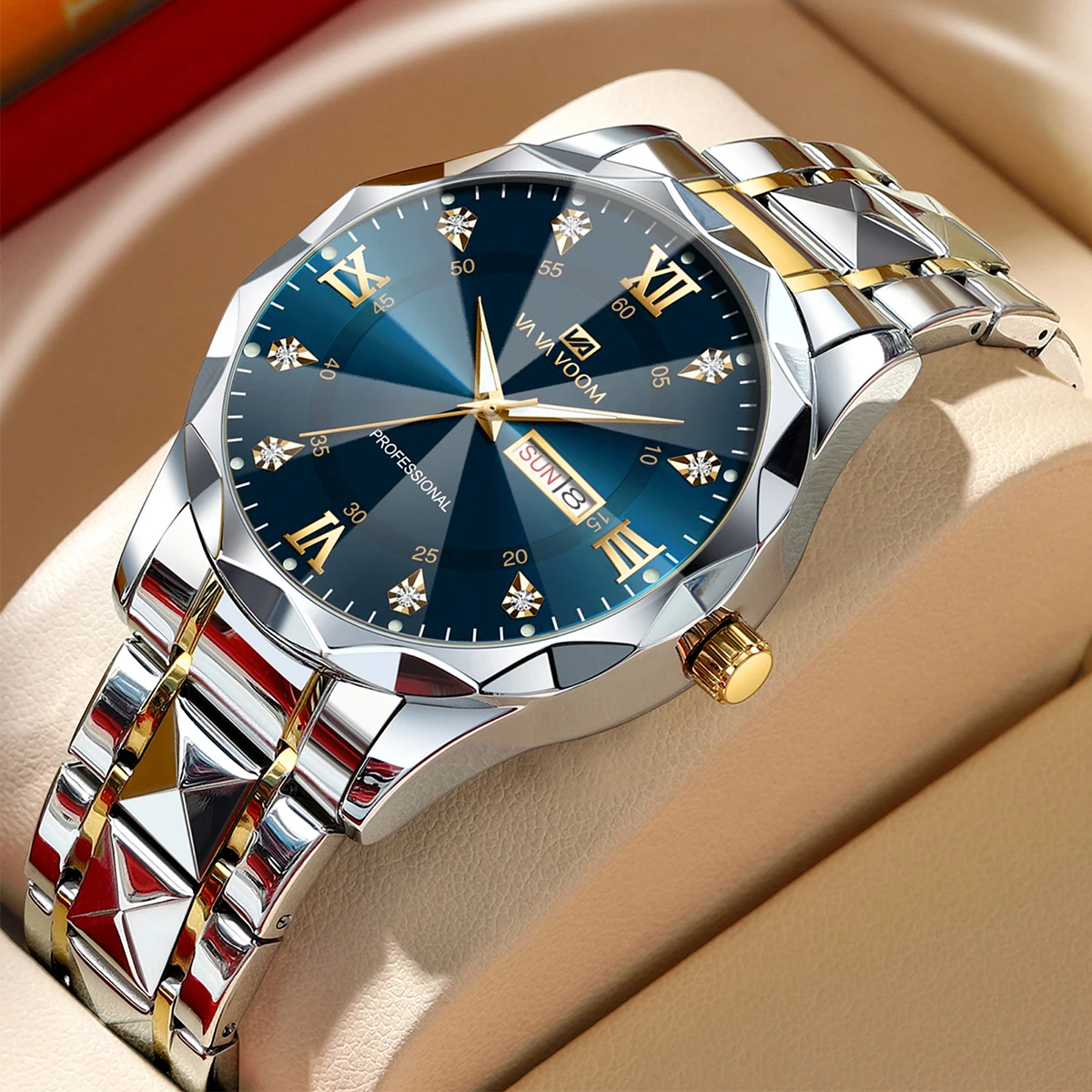 Vintage Digital Watch - Men Watch Water Diamond Luxury Night