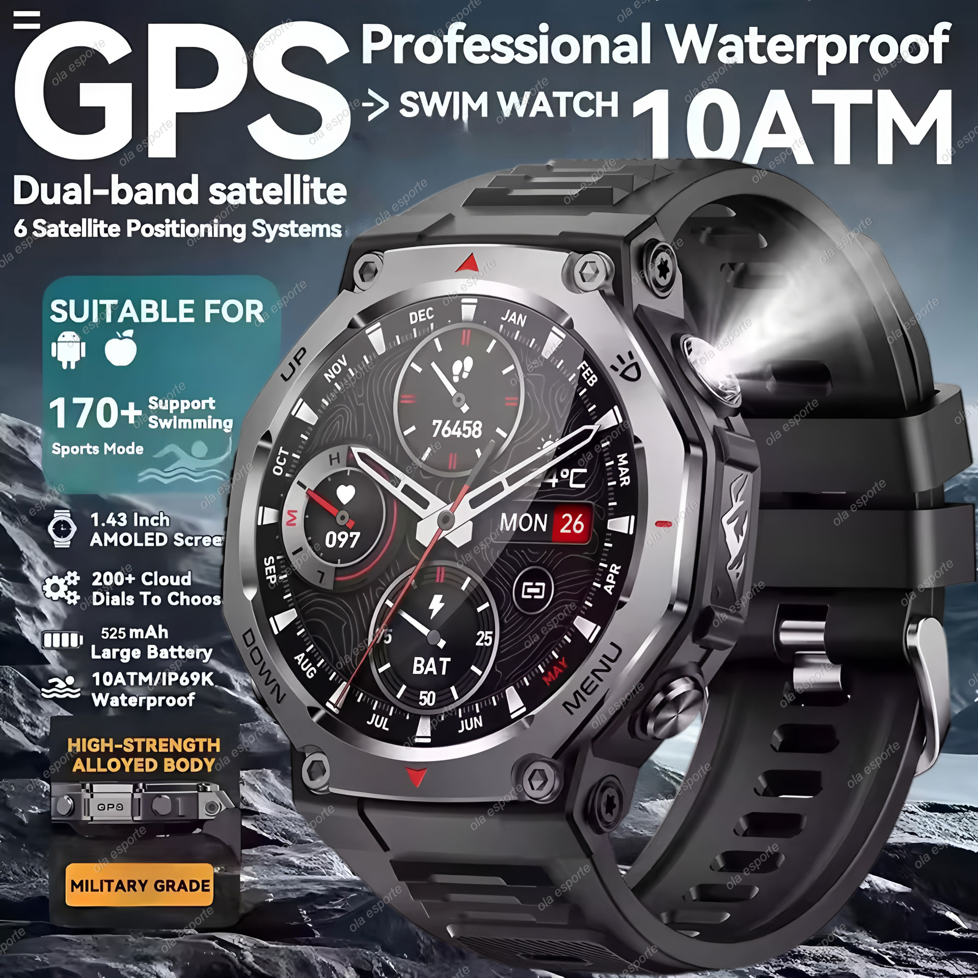 Smartwatch Watches For Men With Gps - New T-Rex 3 Ultra GPS Smart
