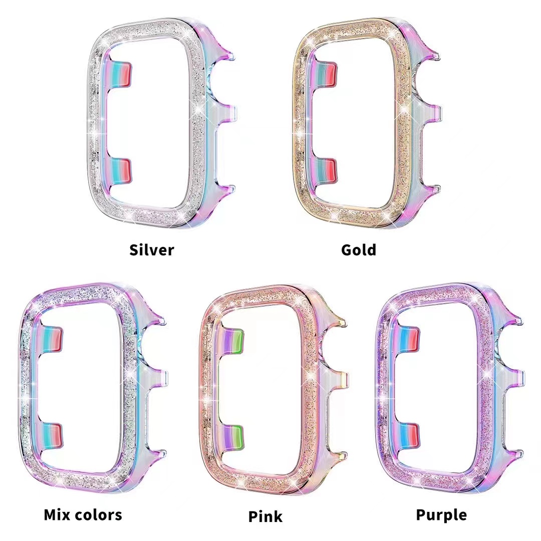 Iwatch Smartwatch Series 7 - Laser Pearlescent PC Smartwatch Case for