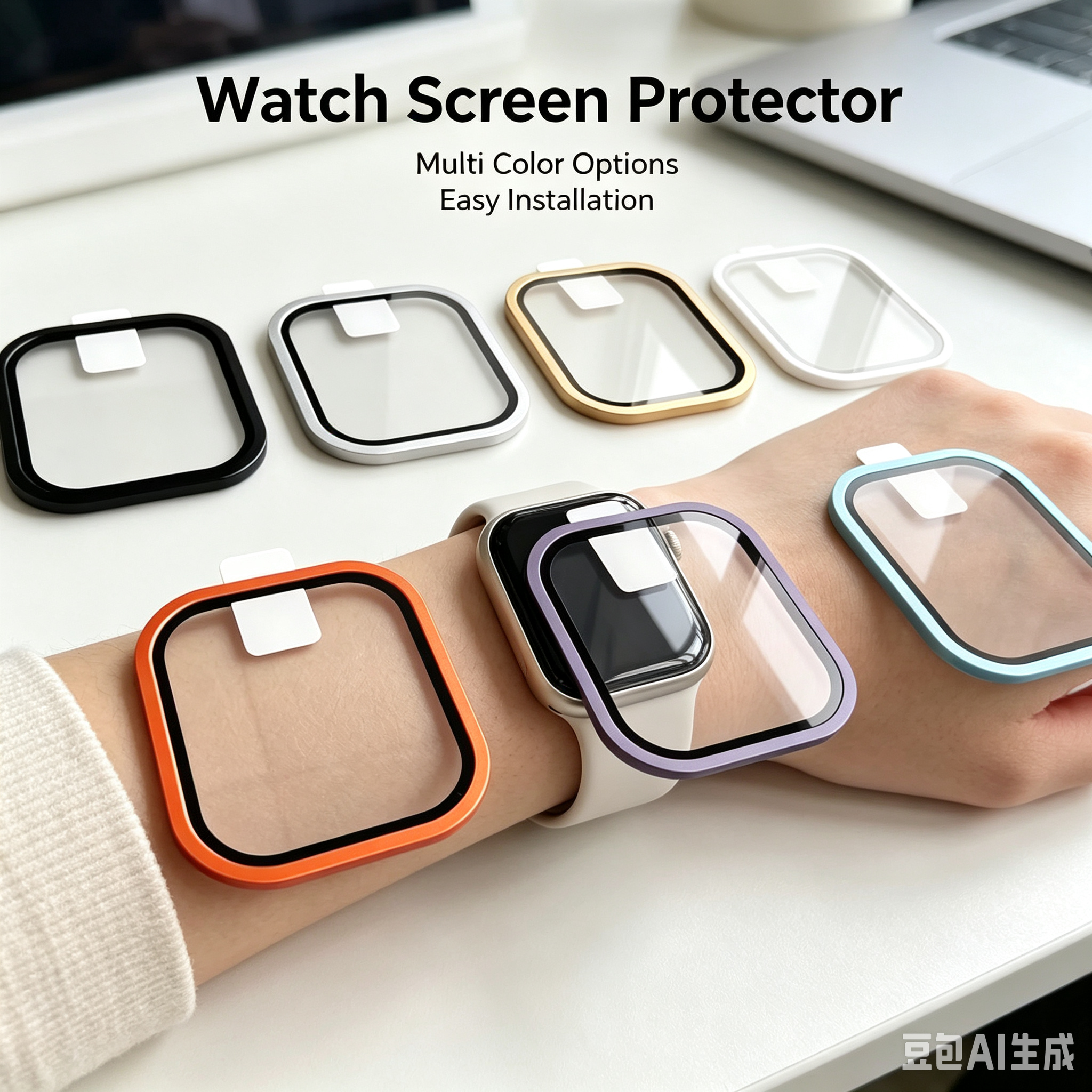 Smartwatch Apple Watches For Men - 49mm Titanium Metal Frame Tempered Glass