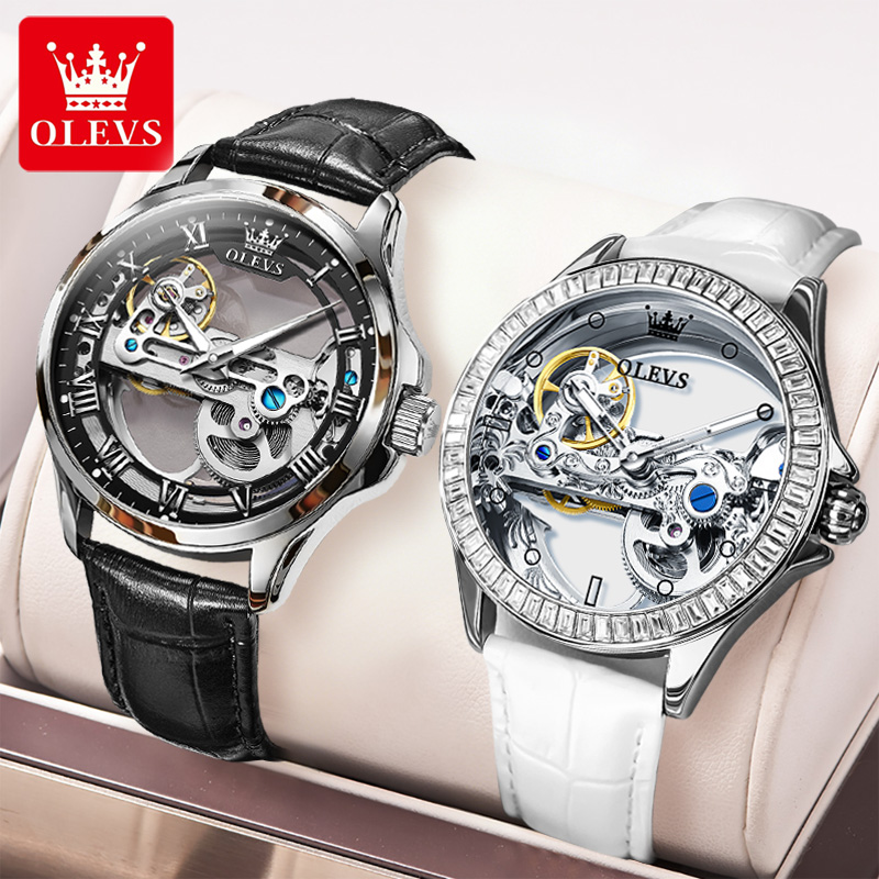 OLEVS Couple Watches Original  - Skeleton Mechanical Watch incelemesi ve fiyatı