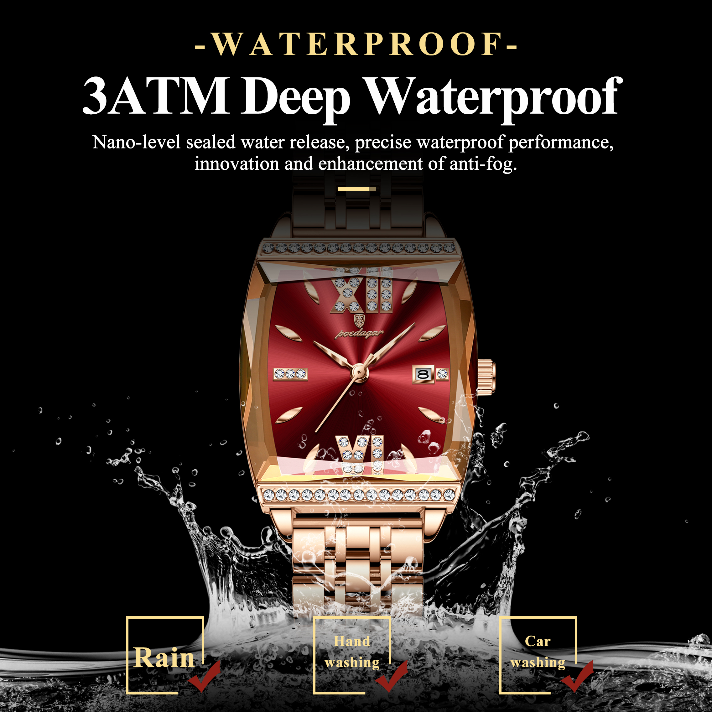 POEDAGAR Fashion Watch For Wom - Waterproof Diving Watch incelemesi ve fiyatı