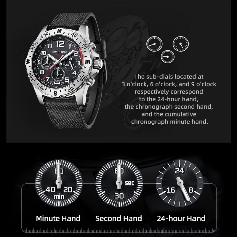 NORTH EDGE Men Watch Solar Pow - Smartwatch Premium Watches For Men incelemesi ve fiyatı