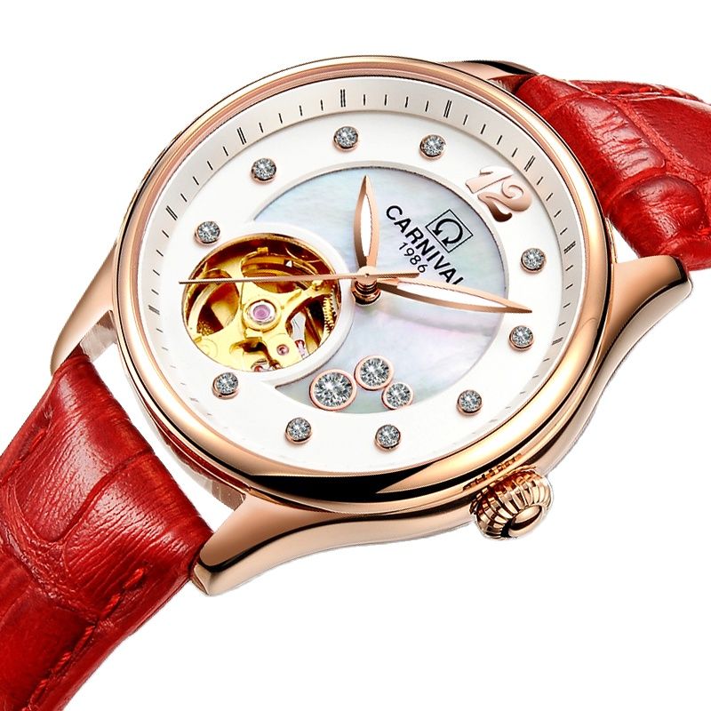 Switzerland CARNIVAL Luxury Wo - Skeleton Mechanical Watch incelemesi ve fiyatı