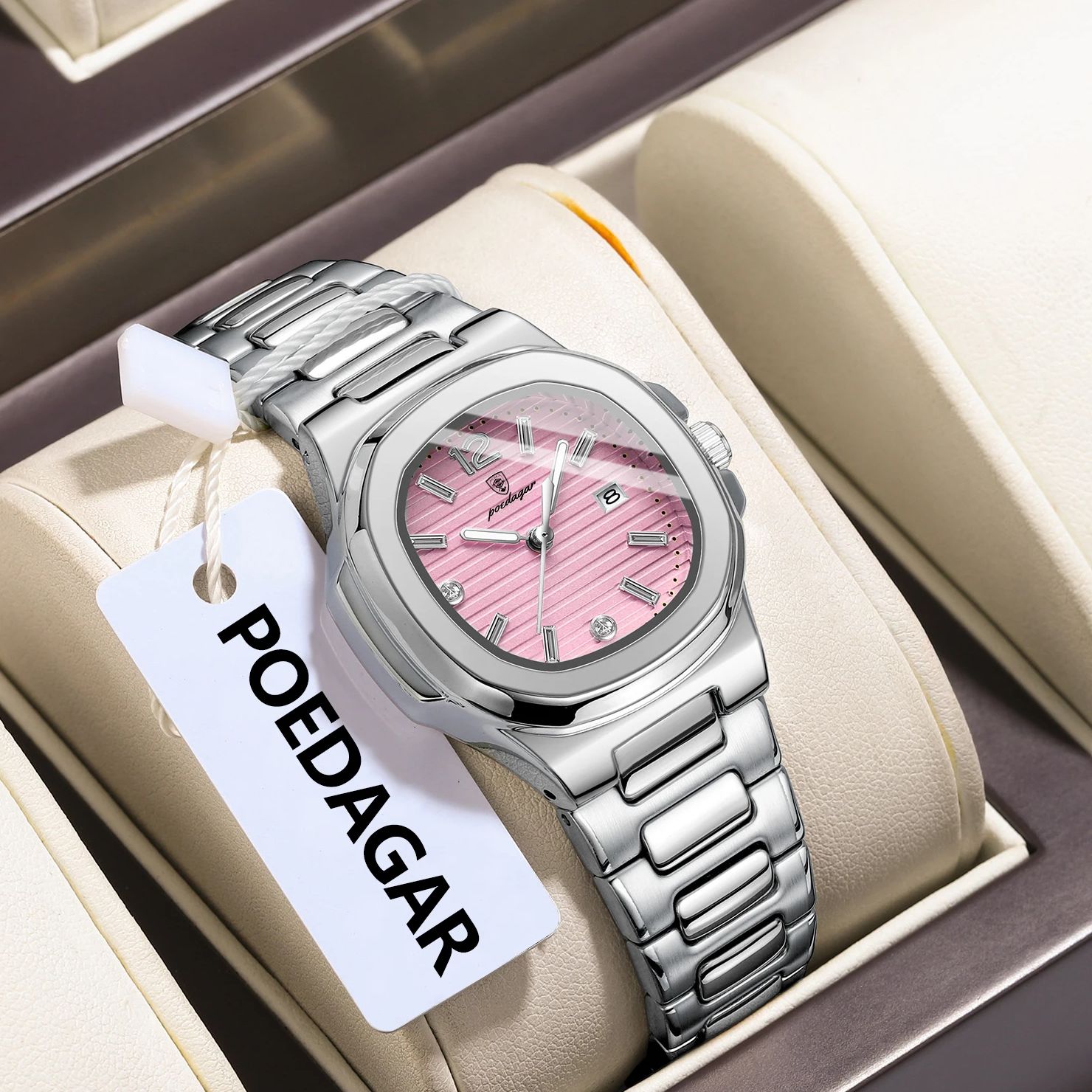 POEDAGAR Square Fashion Woman  - Waterproof Diving Watch incelemesi ve fiyatı