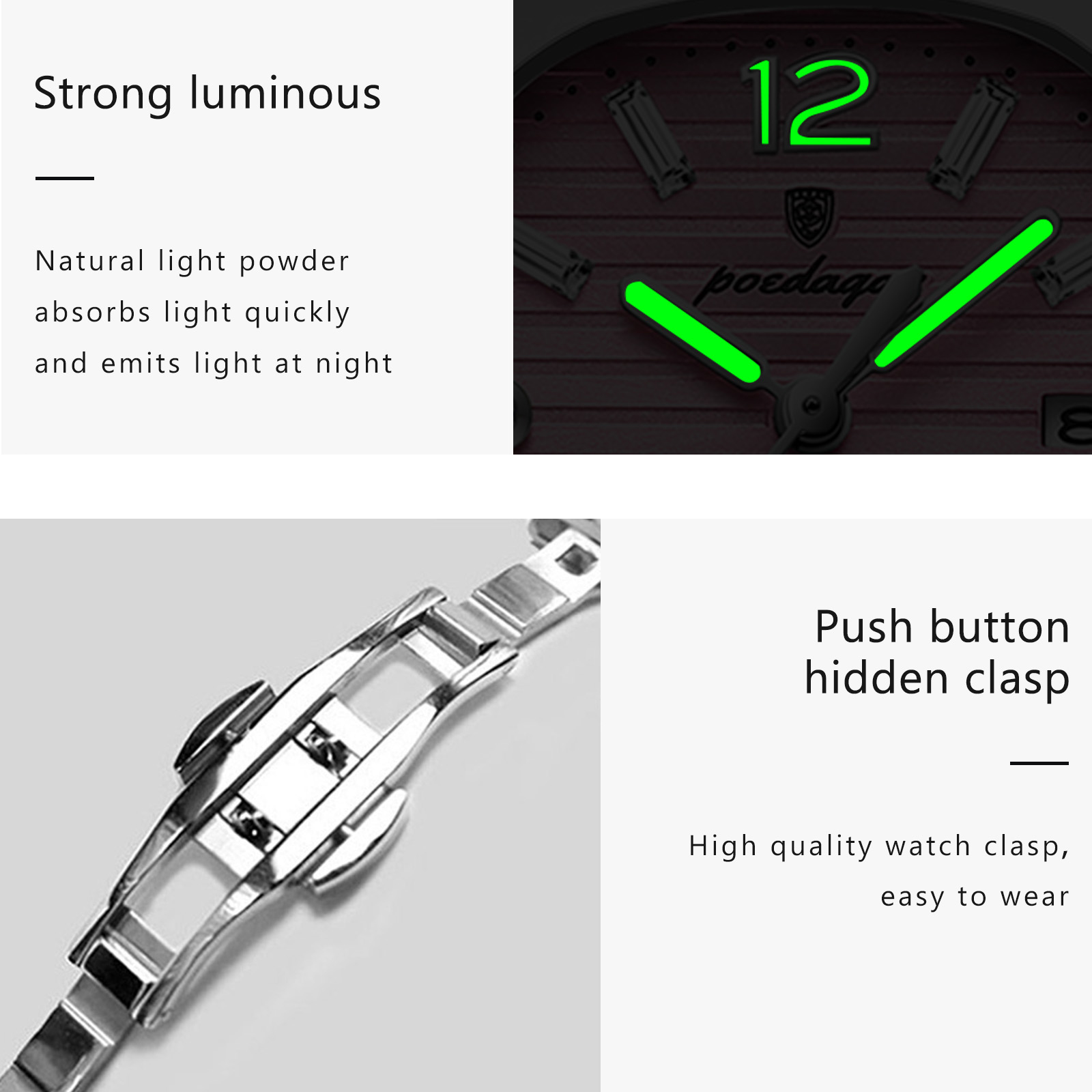 POEDAGAR Square Fashion Woman  - Waterproof Diving Watch incelemesi ve fiyatı