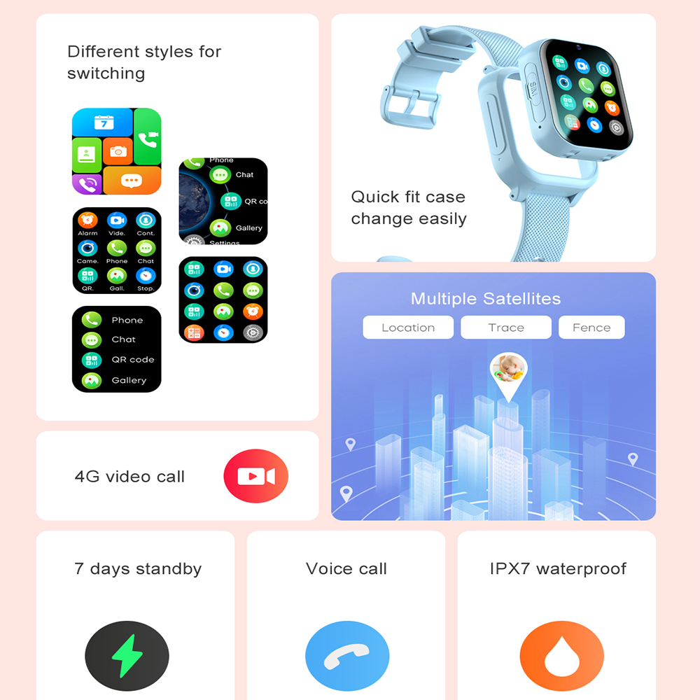 Smart Watch Kids 4G GPS WIFI V - Smartwatch Digital Watches For Kids incelemesi ve fiyatı
