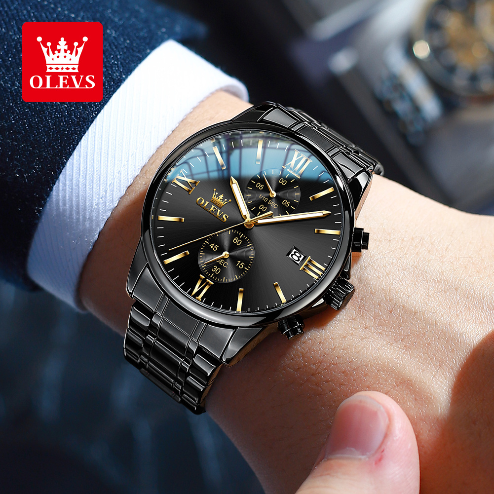 OLEVS 2886 Classic Black Quart - Smartwatch Watches For Men Brands incelemesi ve fiyatı