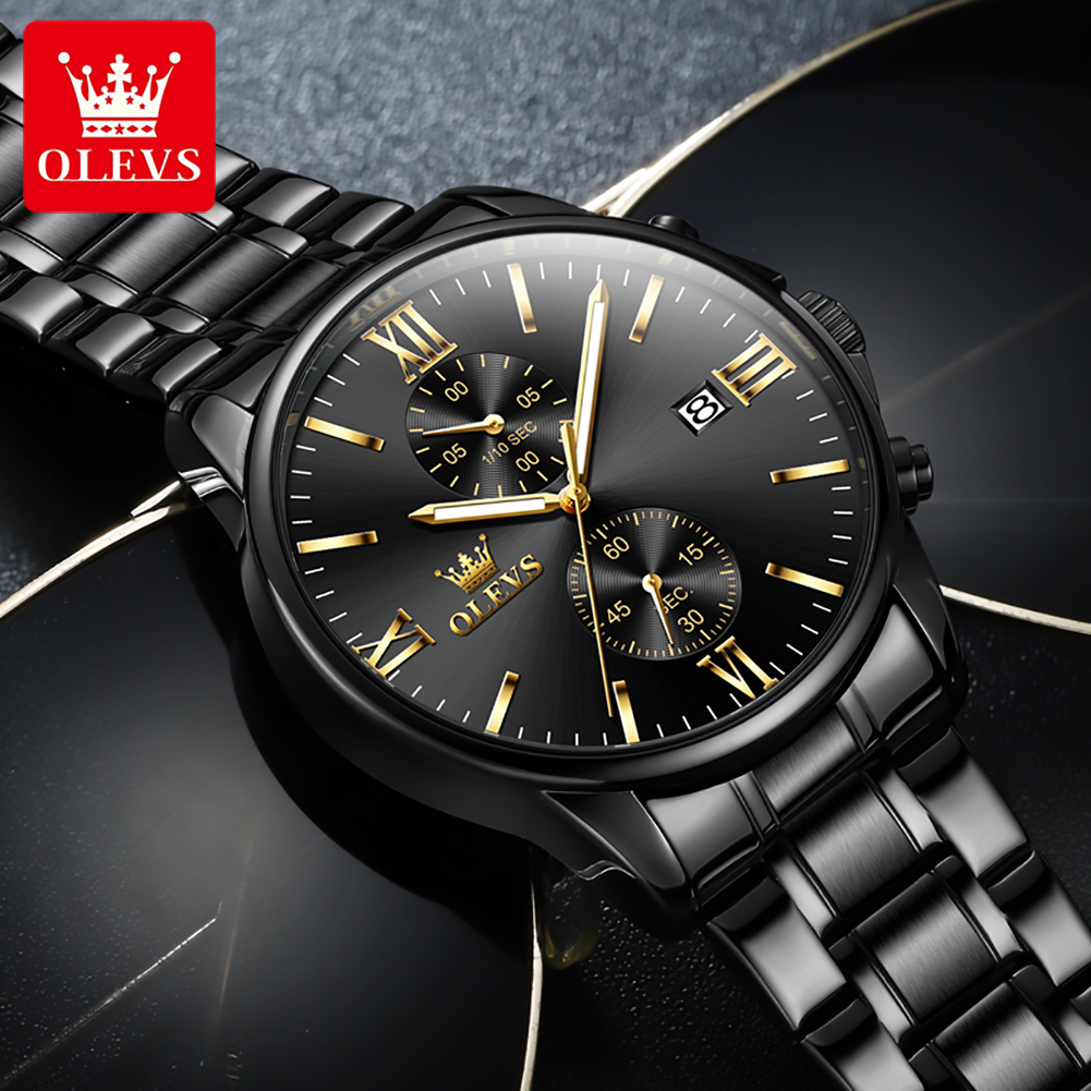 OLEVS 2886 Classic Black Quart - Smartwatch Watches For Men Brands incelemesi ve fiyatı