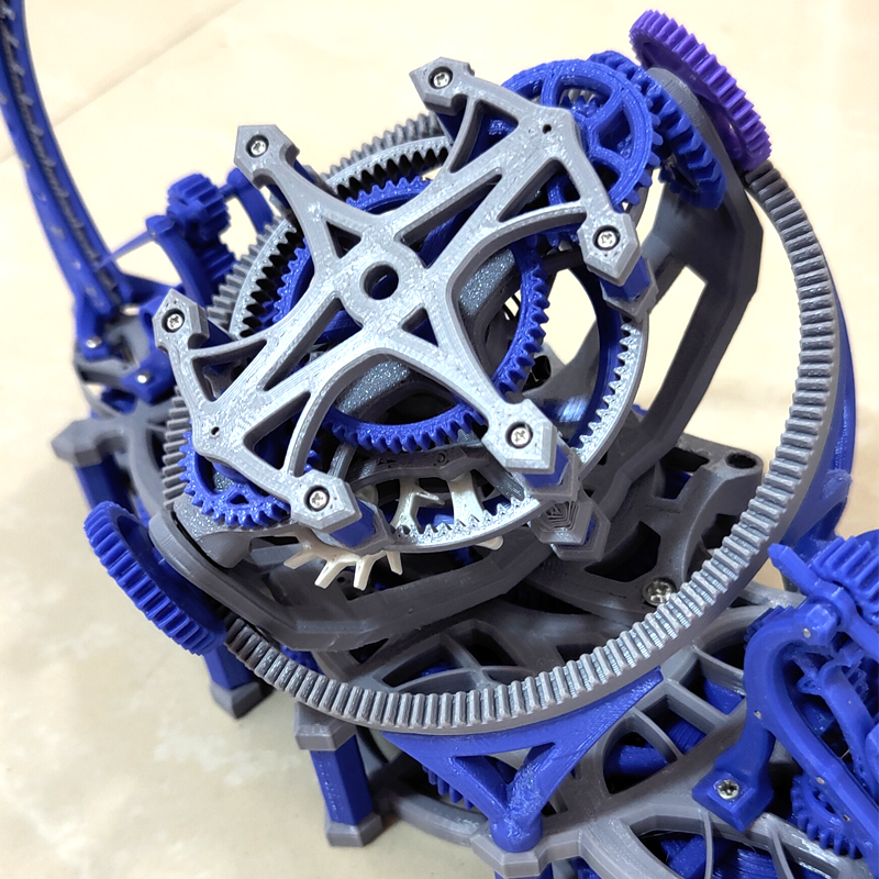 Random color 3d print tourbill - Skeleton Mechanical Watch incelemesi ve fiyatı