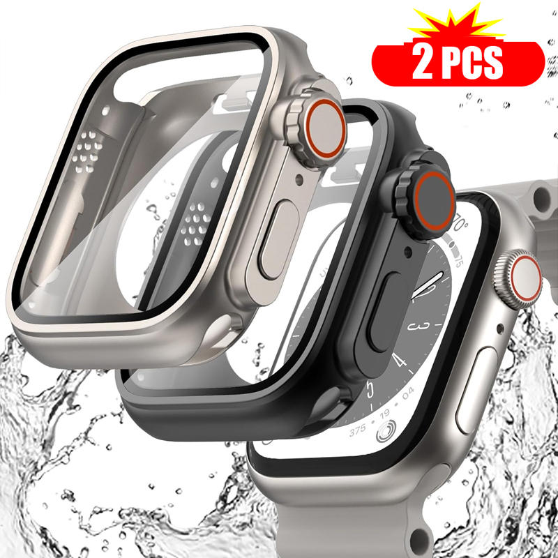 2PCS Tempered Glass+Cover For  - Iwatch Smartwatch Series 7 incelemesi ve fiyatı