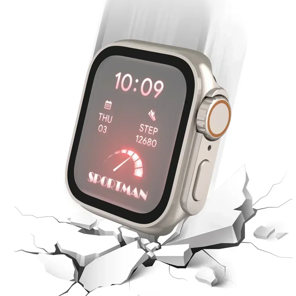 2PCS Tempered Glass+Cover For  - Iwatch Smartwatch Series 7 incelemesi ve fiyatı