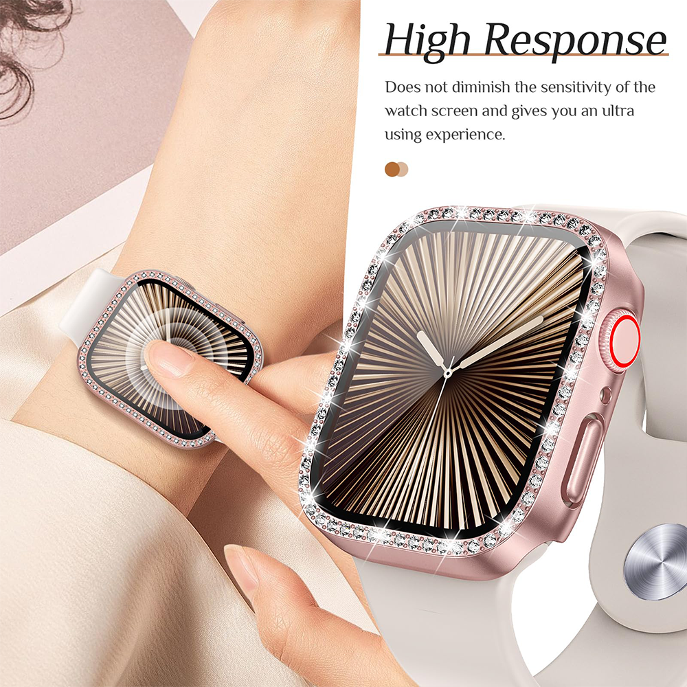 Diamond Case+Glass For Apple w - Iwatch Smartwatch Series 7 incelemesi ve fiyatı