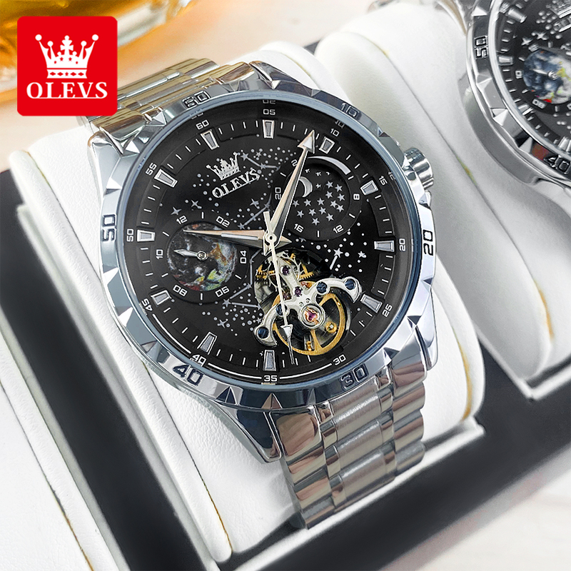OLEVS 6689 Luxury Brand Moon P - Smartwatch Watches For Men Brands incelemesi ve fiyatı