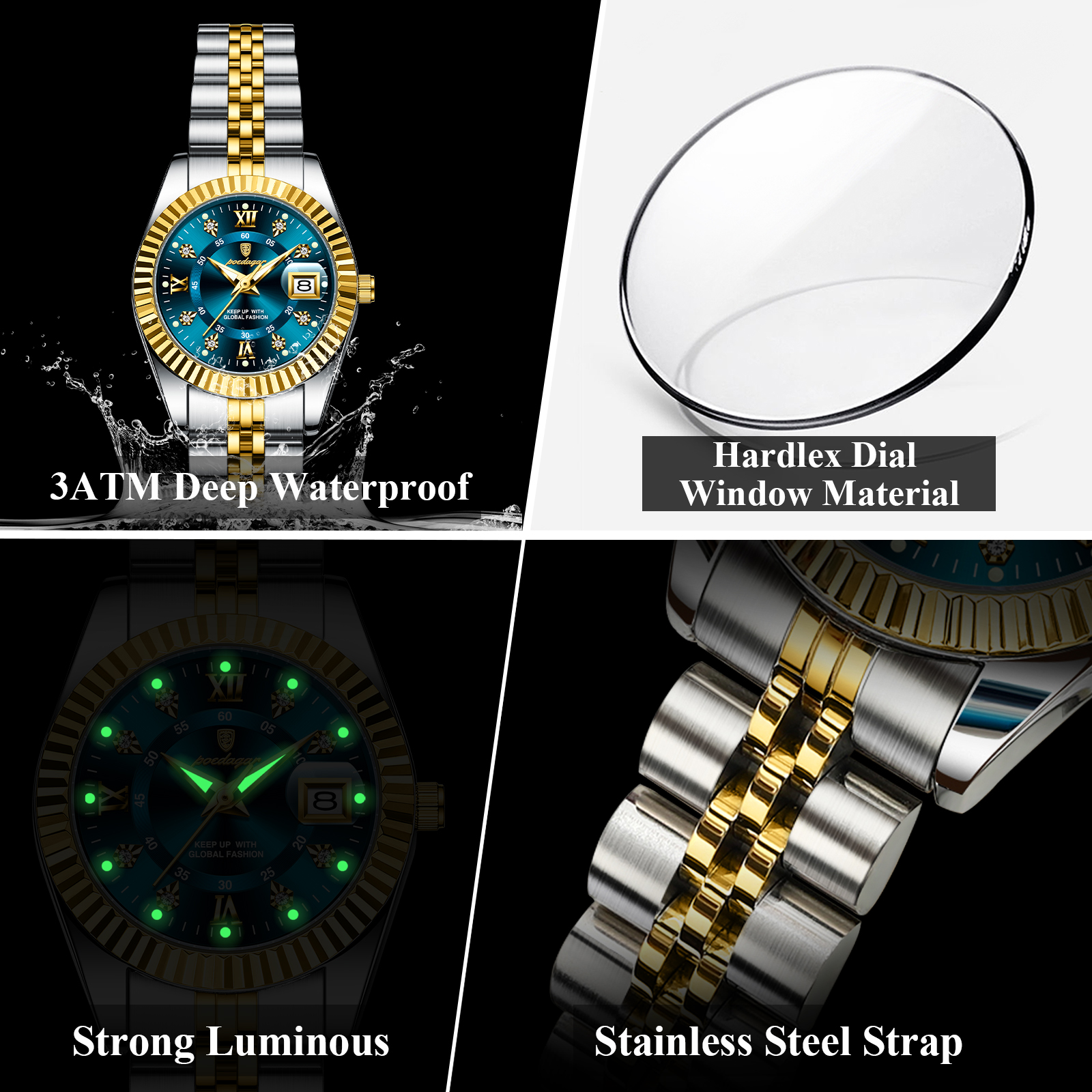 POEDAGAR Top Luxury Watch For  - Waterproof Diving Watch incelemesi ve fiyatı