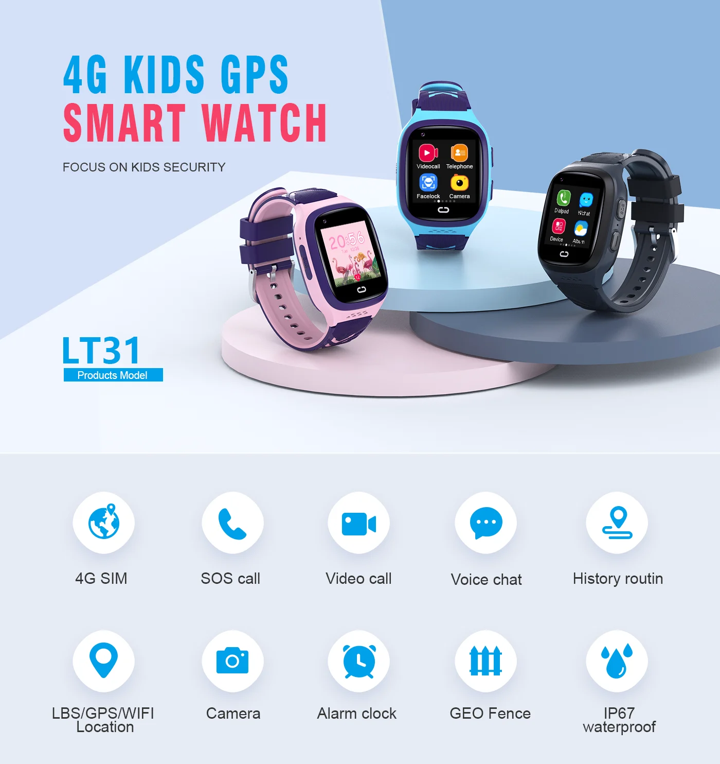 4G Kids Smartwatch SOS Waterpr - Smartwatch Digital Watches For Kids incelemesi ve fiyatı