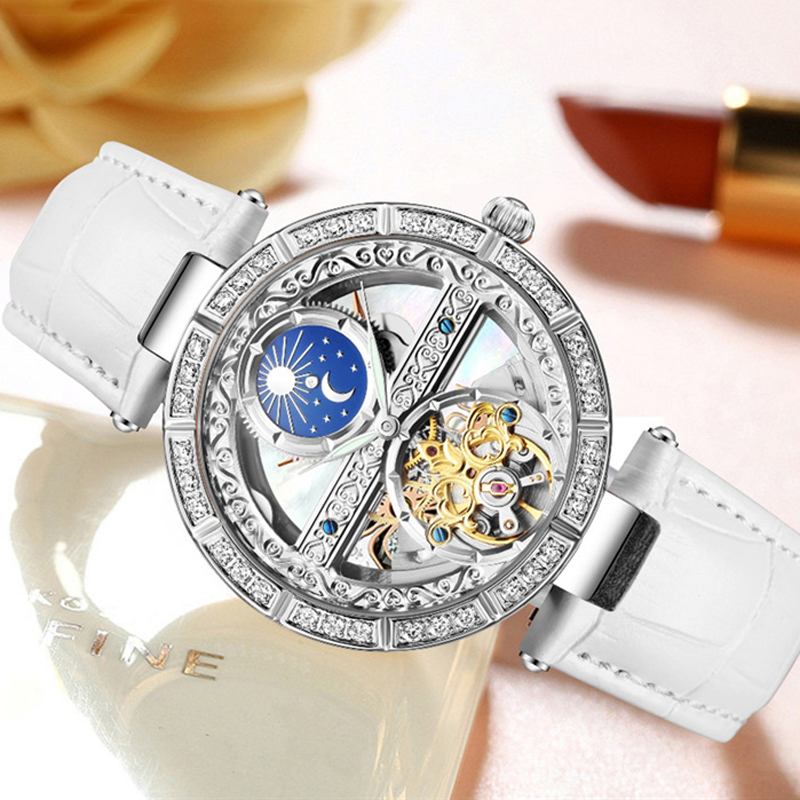 Ladies Watch Automatic Woman L - Skeleton Mechanical Watch incelemesi ve fiyatı