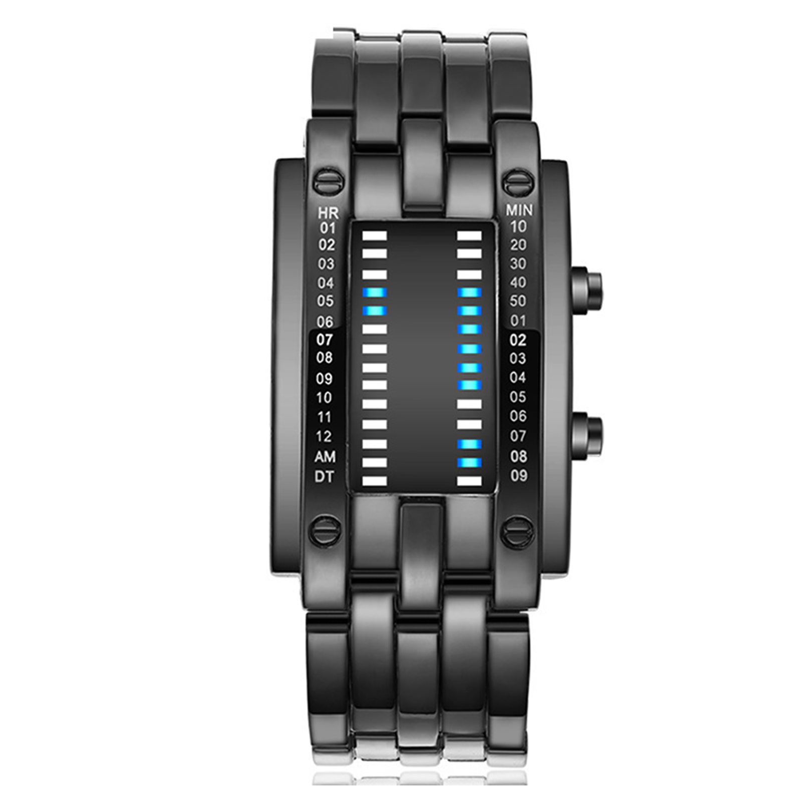 Premium Binary Matrix Blue LED - Smartwatch Premium Watches For Men incelemesi ve fiyatı