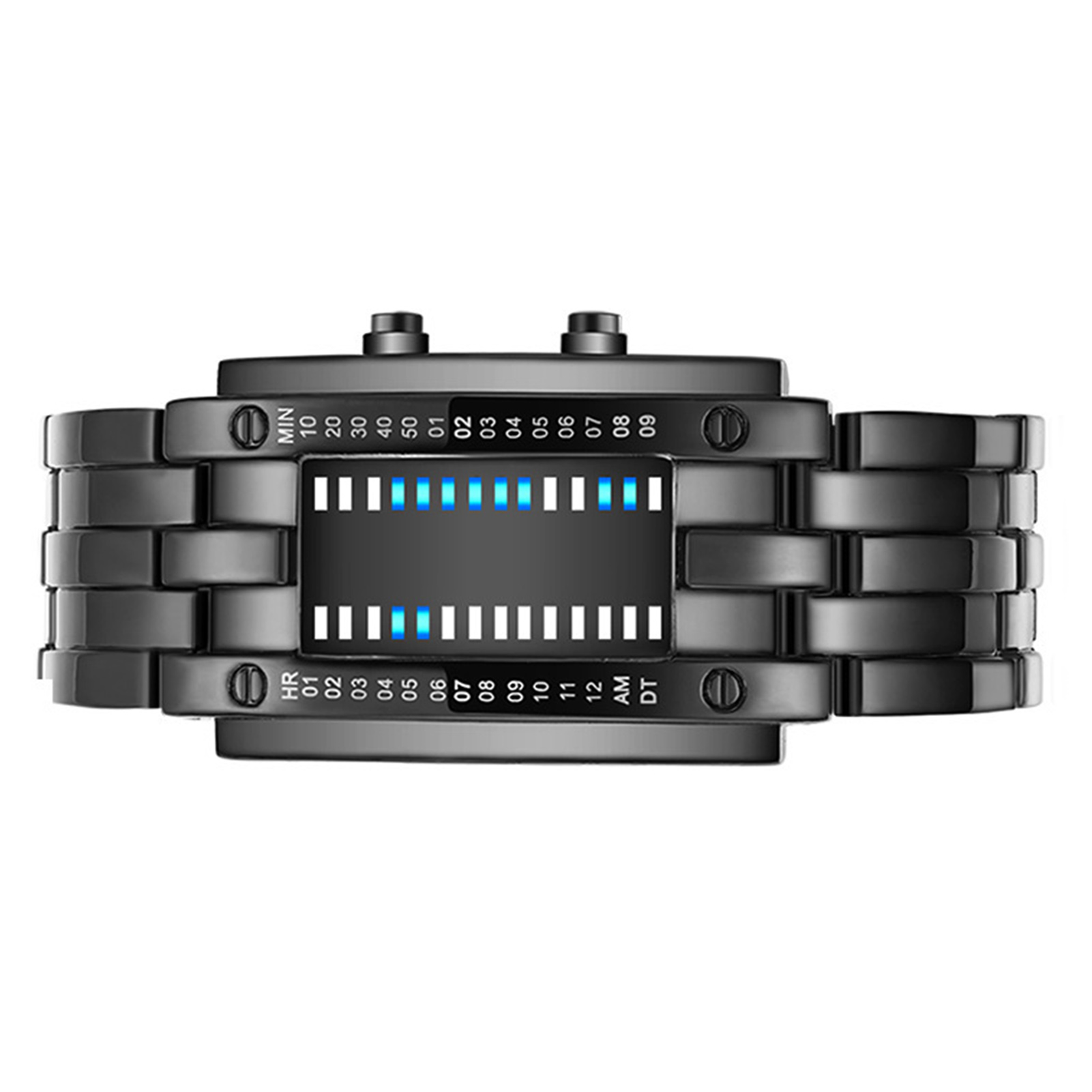 Premium Binary Matrix Blue LED - Smartwatch Premium Watches For Men incelemesi ve fiyatı