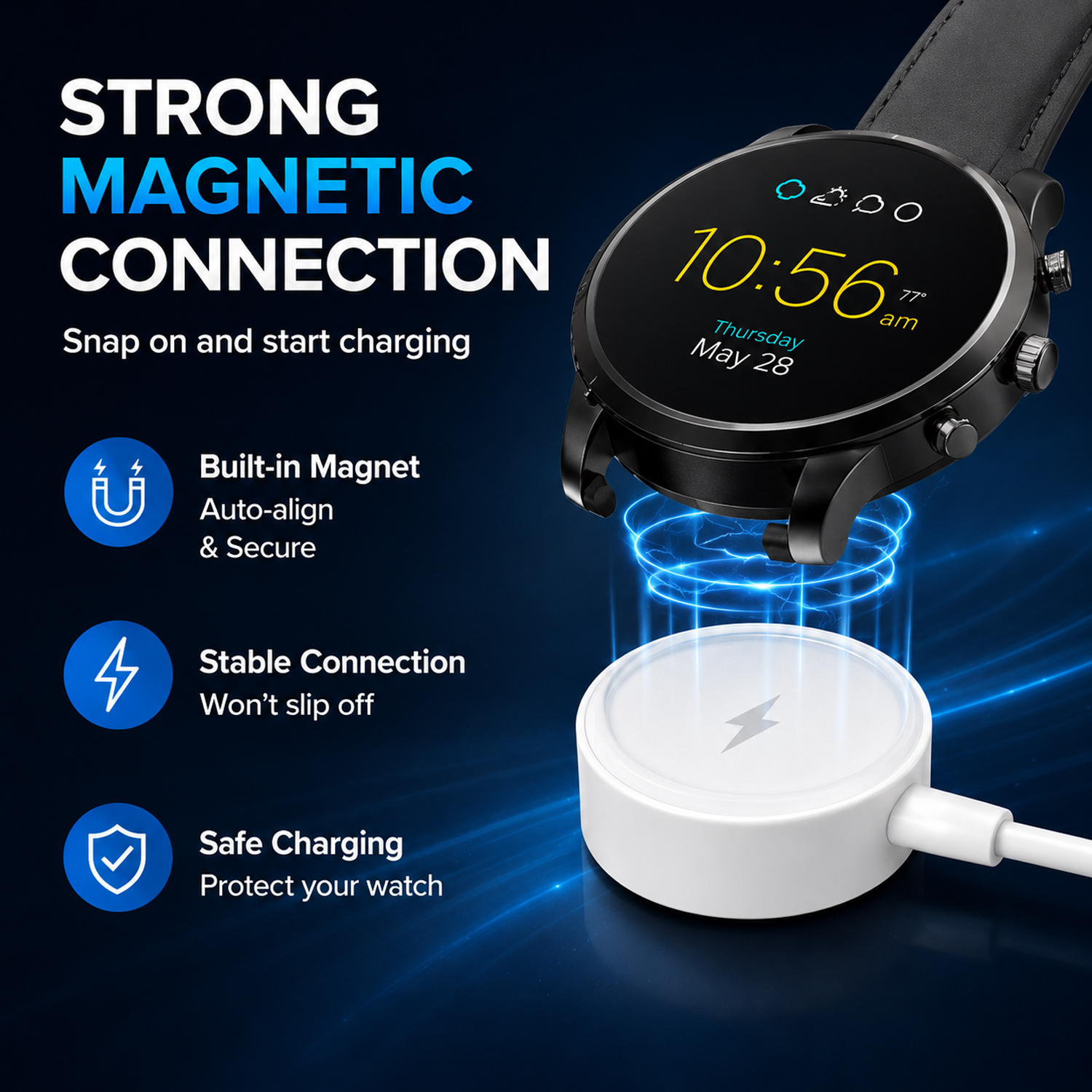 USB Magnetic Charging Cable Fo - Fossil Watches Smartwatch Charger incelemesi ve fiyatı