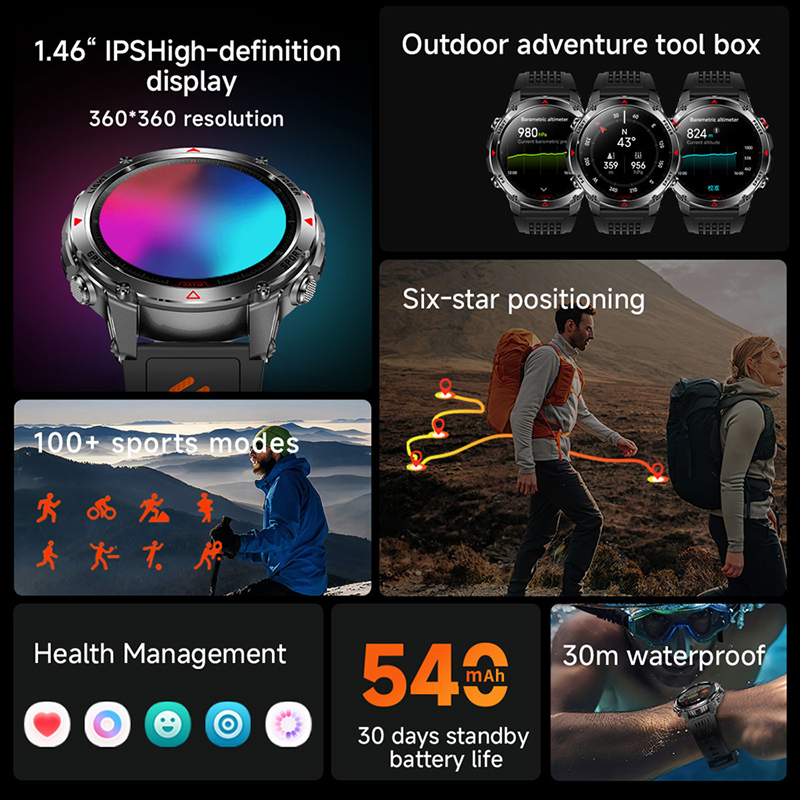 T-Rex 3 Built-in Dual-band GPS - Smartwatch Watches For Men With Gps incelemesi ve fiyatı