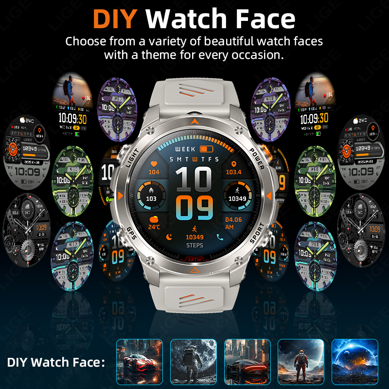 LIGE Rugged GPS Track Smart Wa - Smartwatch Watches With Bluetooth incelemesi ve fiyatı