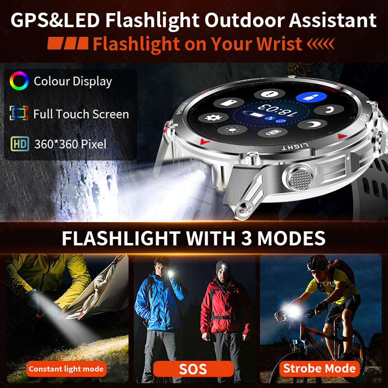LIGE Rugged GPS Track Smart Wa - Smartwatch Watches With Bluetooth incelemesi ve fiyatı