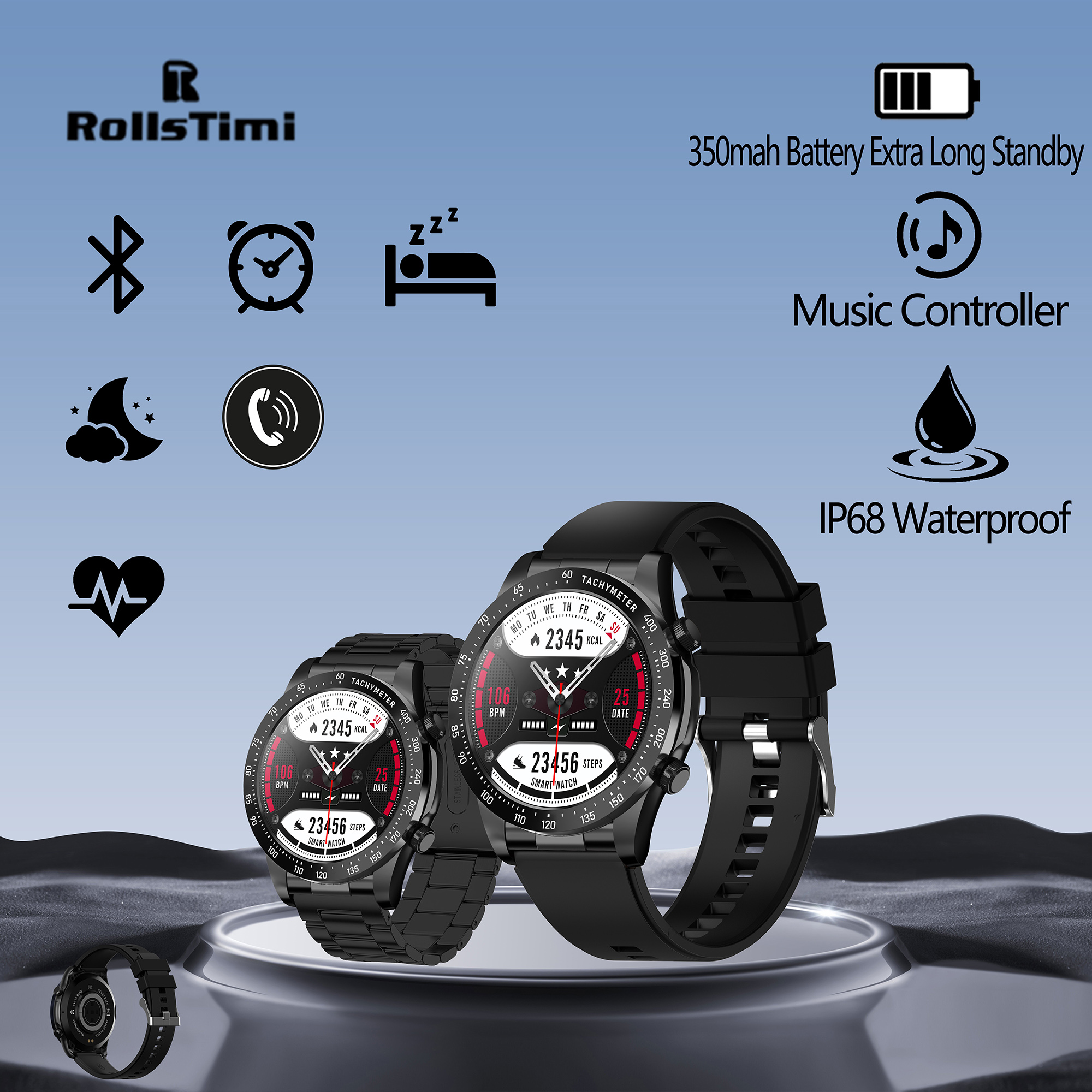 ROLLSTIMI Premium All-Match Me - Smartwatch Premium Watches For Men incelemesi ve fiyatı