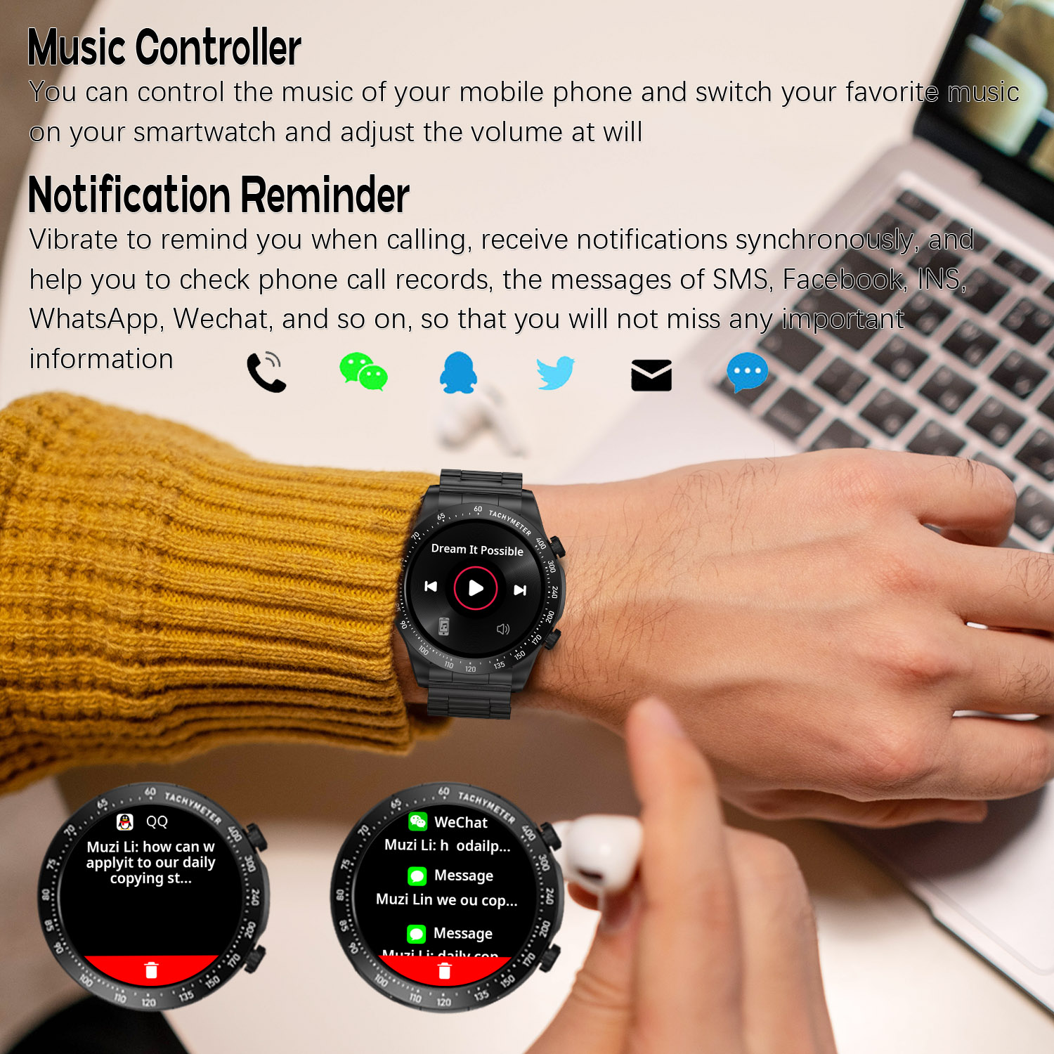 ROLLSTIMI Premium All-Match Me - Smartwatch Premium Watches For Men incelemesi ve fiyatı