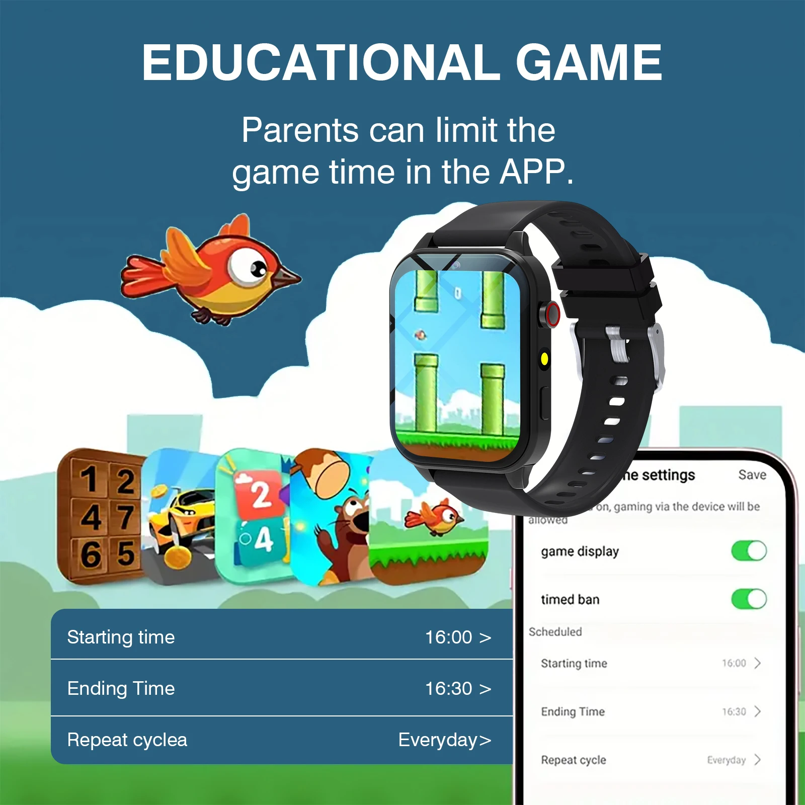 Kids′s Smart Watch 18 Games Ca - Smartwatch Watches Girls incelemesi ve fiyatı
