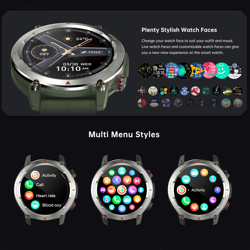 1.43 Inch HD Screen IP68 Water - Smartwatch Watches With Bluetooth incelemesi ve fiyatı