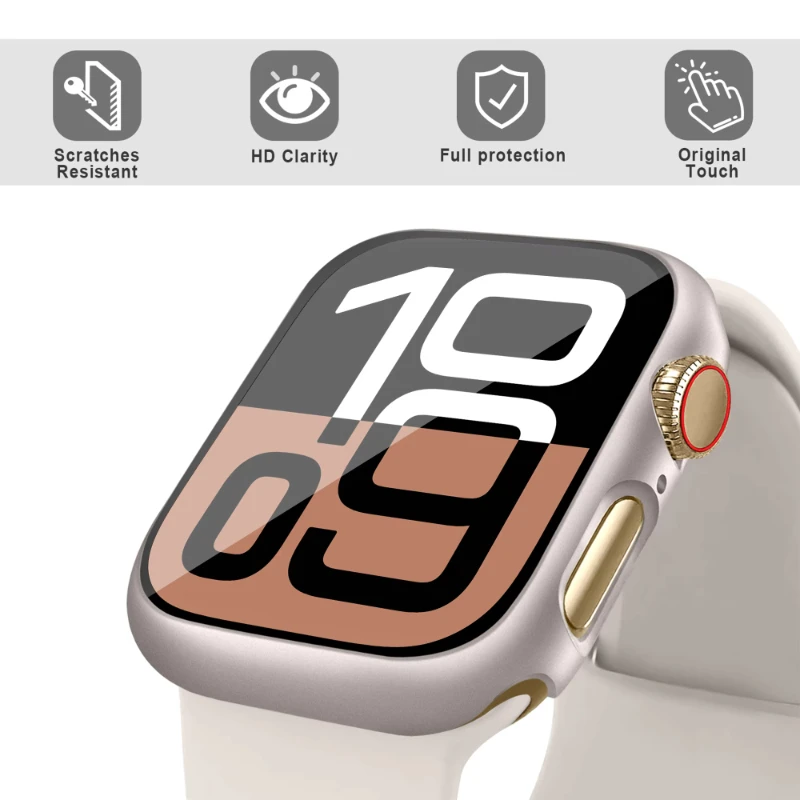 1-2pcsGlass+Cover For Apple Wa - Iwatch Smartwatch Series 7 incelemesi ve fiyatı
