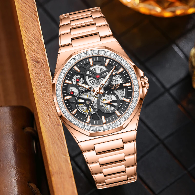 LIGE Original Design Mechanica - Skeleton Mechanical Watch incelemesi ve fiyatı