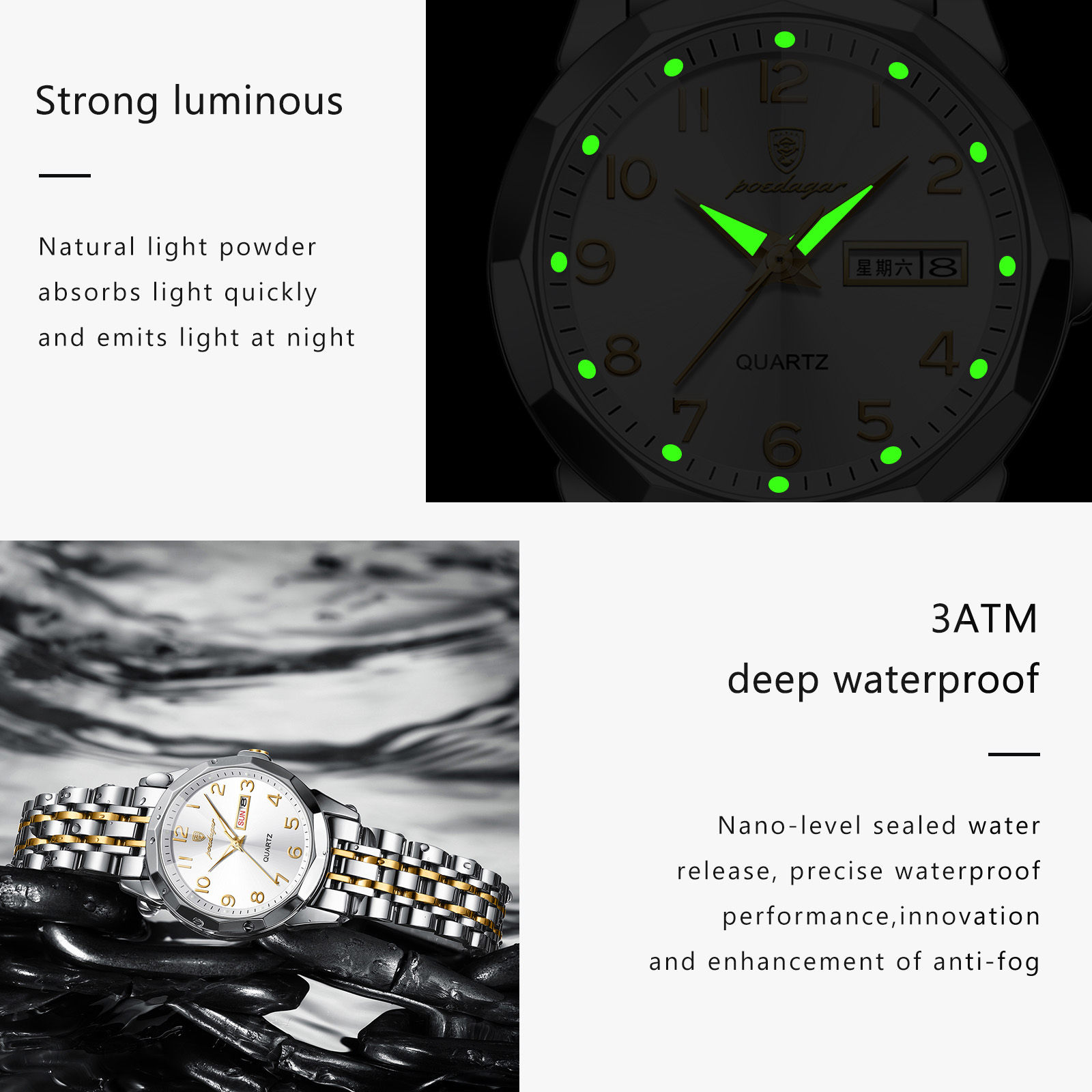 POEDAGAR Elegant Ladies Watche - Waterproof Diving Watch incelemesi ve fiyatı