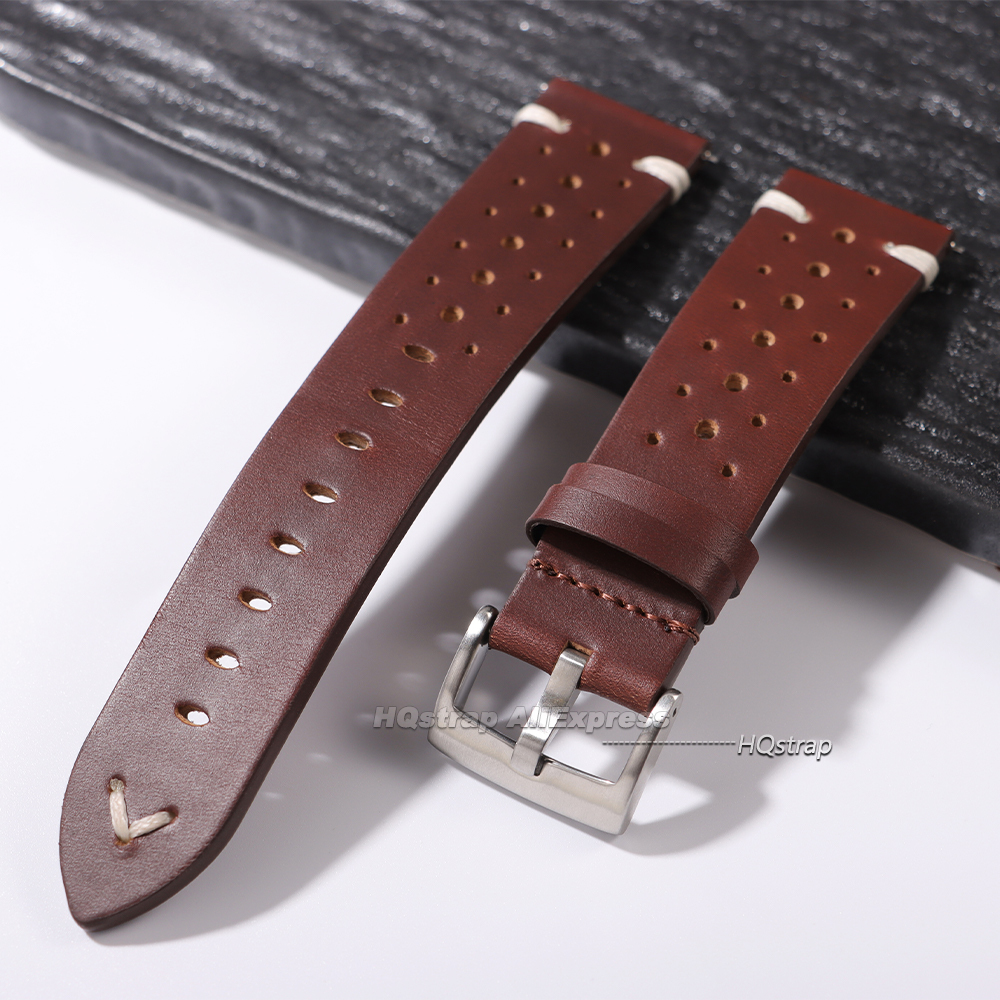 Oil Wax Cowhide Watch Strap 20 - Smartwatch Premium Watches For Men incelemesi ve fiyatı