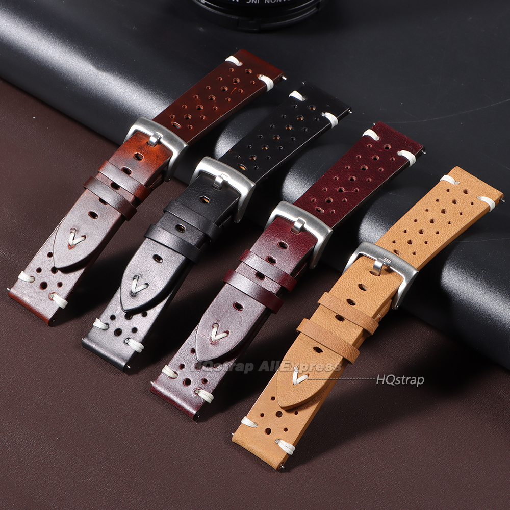 Oil Wax Cowhide Watch Strap 20 - Smartwatch Premium Watches For Men incelemesi ve fiyatı