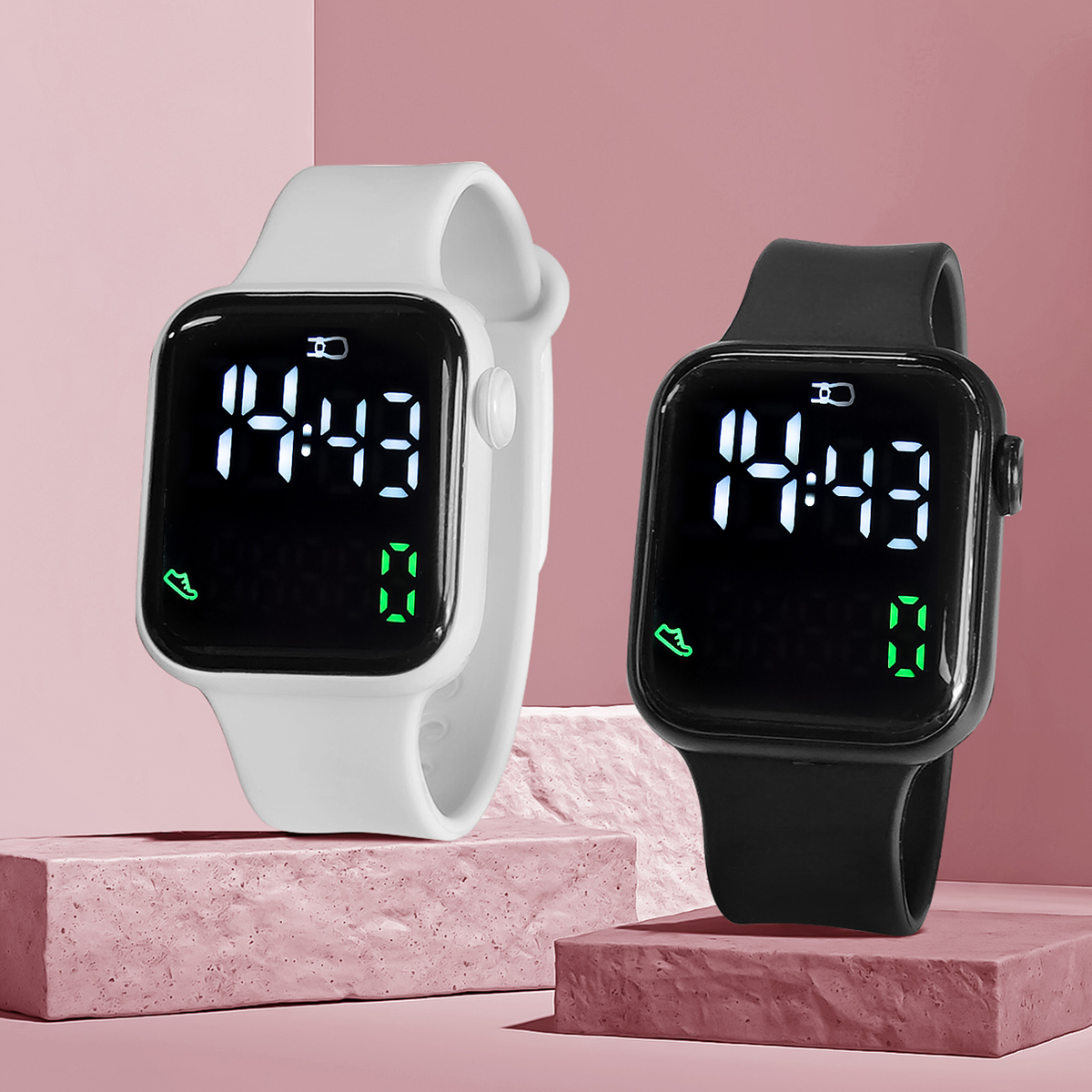 New 2PCS Student Minimalist Sm - Smartwatch Watches Girls incelemesi ve fiyatı