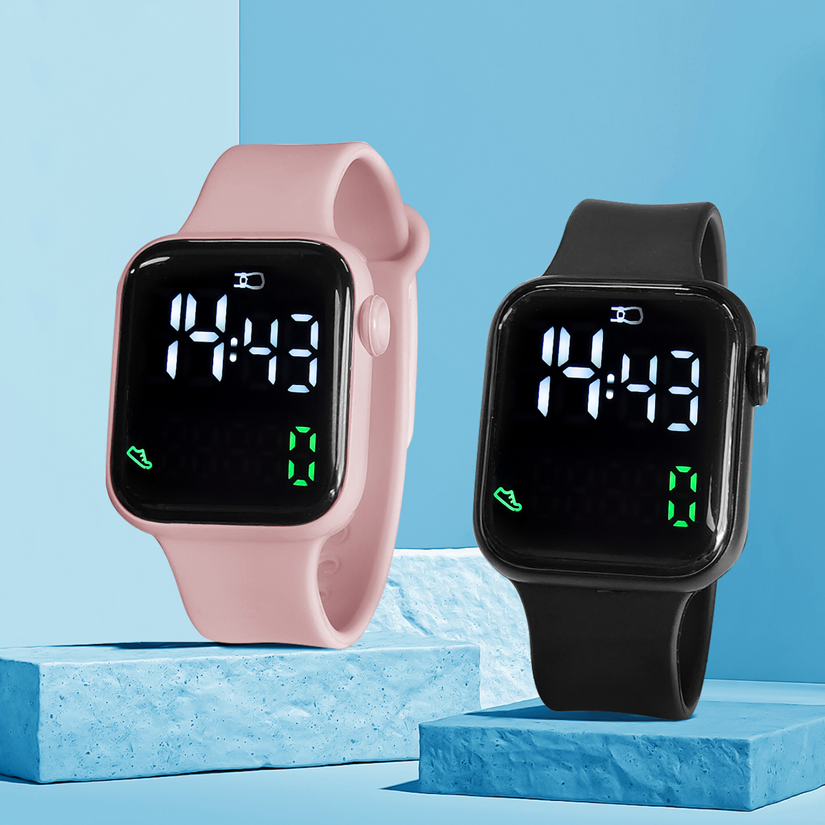 New 2PCS Student Minimalist Sm - Smartwatch Watches Girls incelemesi ve fiyatı