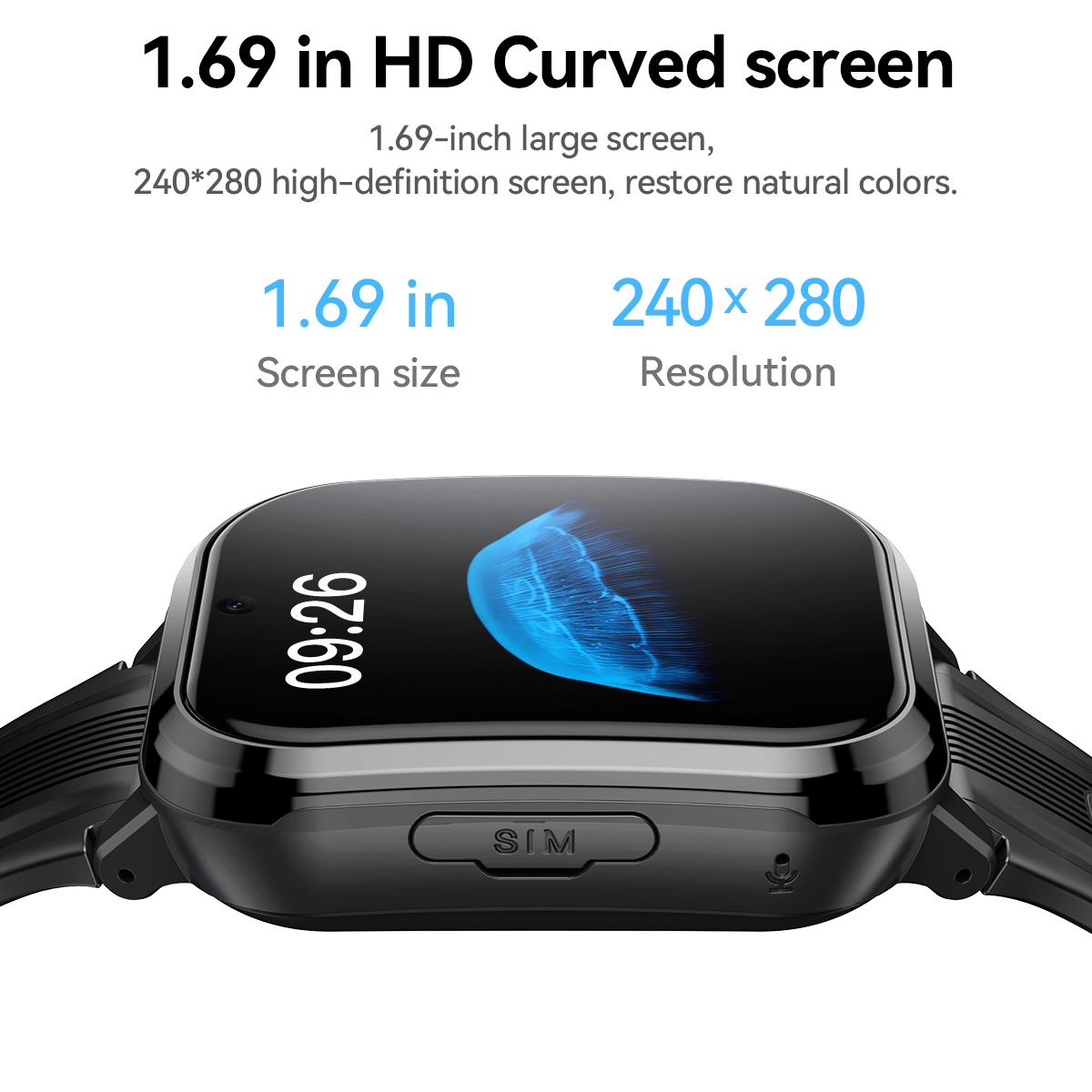 HOCO Y108 1.69inch HD LCD Curv - Smartwatch Digital Watches For Kids incelemesi ve fiyatı