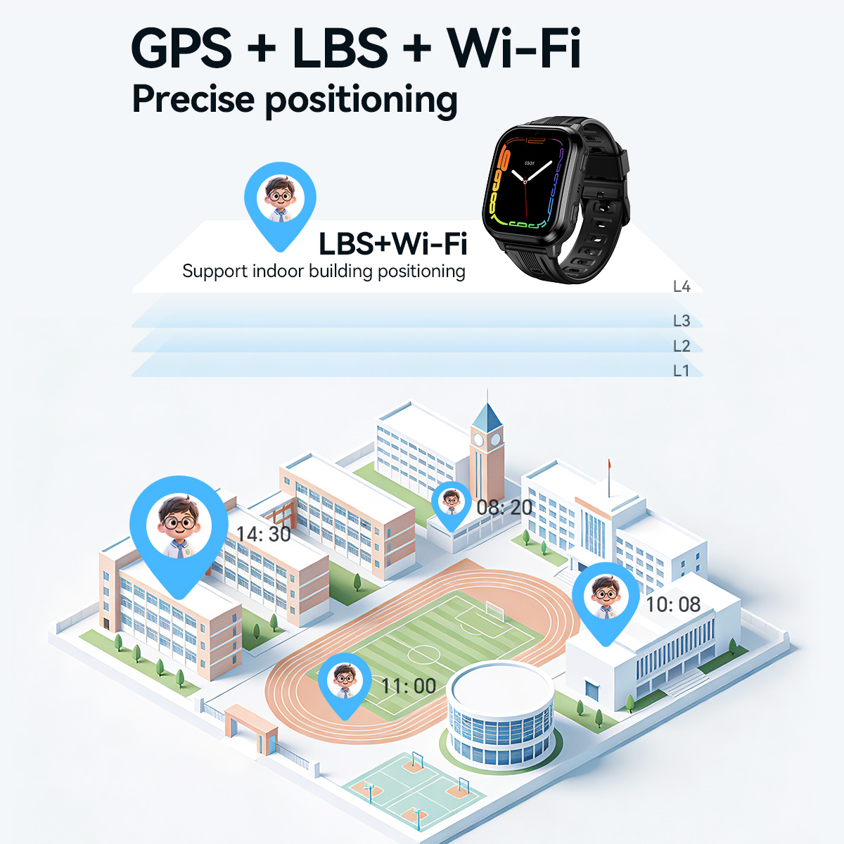 HOCO Y108 1.69inch HD LCD Curv - Smartwatch Digital Watches For Kids incelemesi ve fiyatı