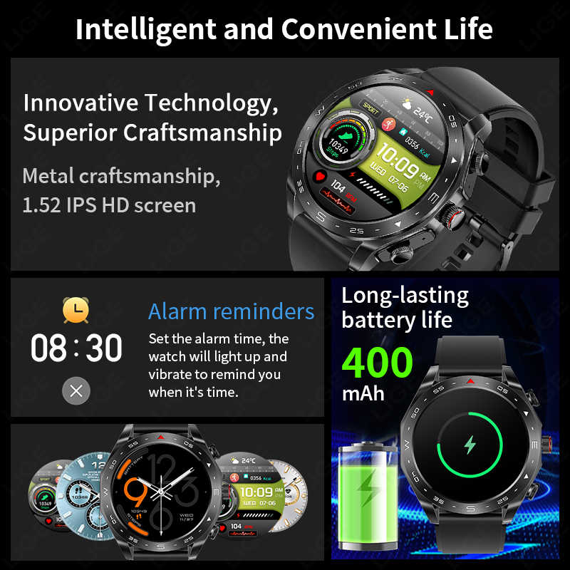 LIGE With Earbuds Bluetooth He - Smartwatch Watches Price incelemesi ve fiyatı