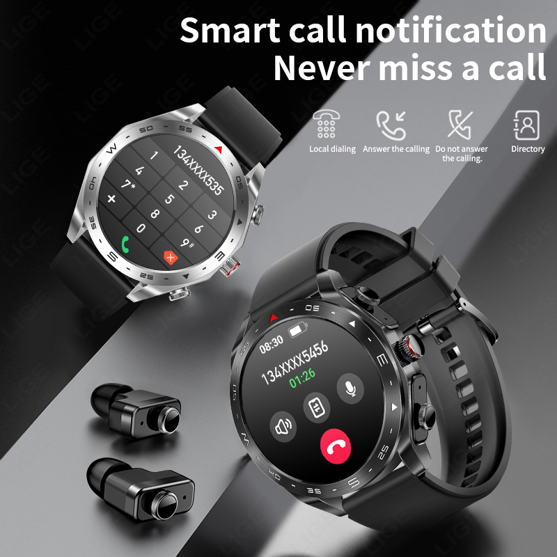 LIGE With Earbuds Bluetooth He - Smartwatch Watches Price incelemesi ve fiyatı
