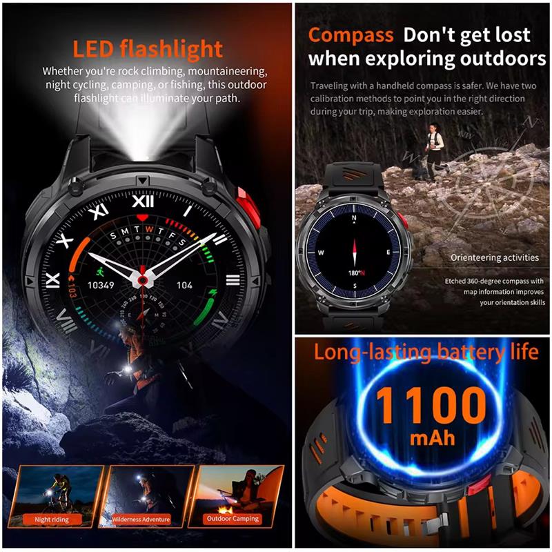 2026 New 1100mAh Ultra Durable - Smartwatch Watches For Men With Gps incelemesi ve fiyatı
